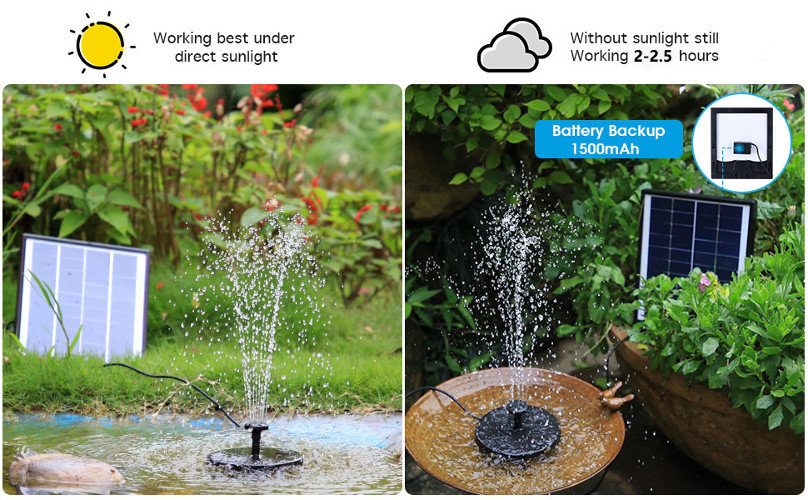 solar water fountain